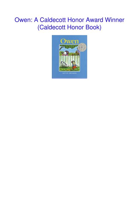PPT - Download Book [PDF] Owen: A Caldecott Honor Award Winner ...