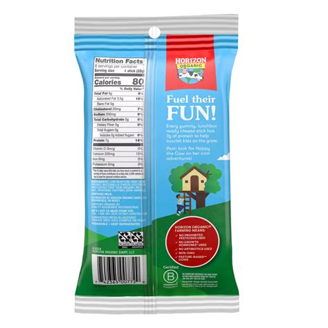 Horizon Organic Low Moisture Part-Skim Mozzarella String Cheese, 8 ct ...