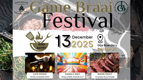 Game Braai Festival, De Hoop Gija Boerdery Game Lodge, Nelspruit, 13 ...