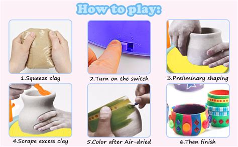 Shivaaro DIY Pottery Art Wheel Play Toy Set | Handmade Clay Pot Making ...
