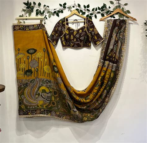 Designer Bangalore silk sarees – The Kalamkari Store