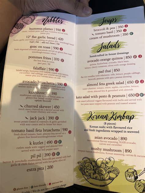Menu at Earth Cafe @ Juhu, Mumbai