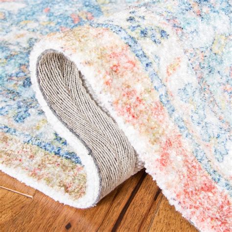 Safavieh Saffron Bjorn 2 x 8 Blue/Rust Indoor Distressed/Overdyed ...