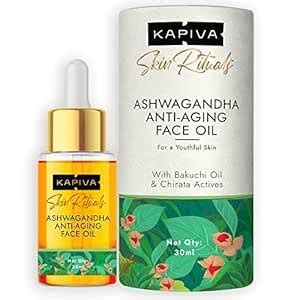 Kapiva Ashwagandha Anti-Aging Face Oil (30ml) | Plant Based Retinol ...
