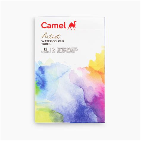 Camel Artist Water Colours Assorted pack of tubes, 12 shades in 5 ml ...