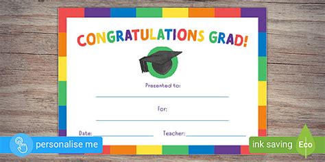 Rainbow Graduation Certificate | Twinkl Party