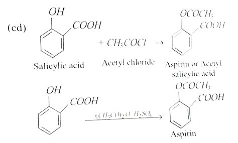 Aspirin is obtained by the reaction of salicylic acid with
