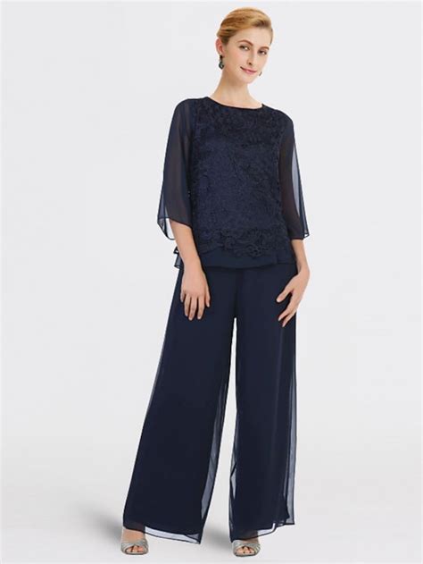 Two Piece Jumpsuit / Pantsuit Mother of the Bride Dress Plus Size ...