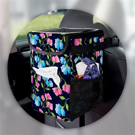 RODAILYCAY Car Trash Can for Car Cute, Automotive Garbage Cans Front Seat, Folding Vehicle Trash ...
