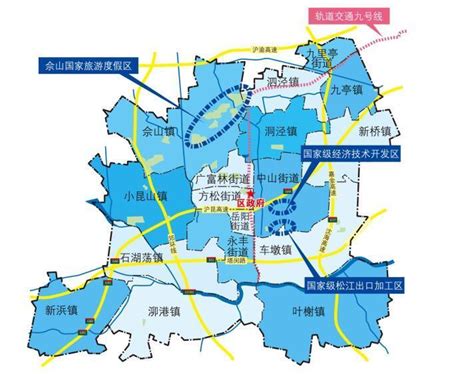 松江地图各镇全图展示_地图分享