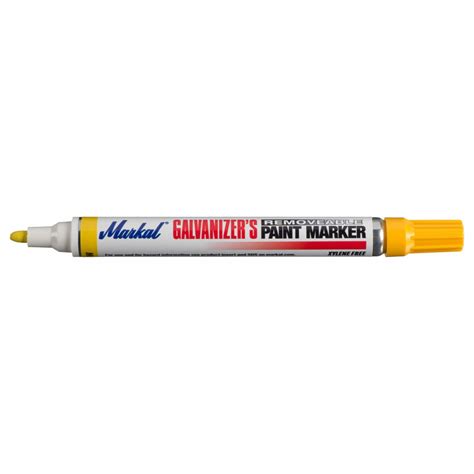 MARKAL, Galvanization Acid Removable, Yellow, Liquid Paint Marker ...