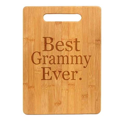 Buy Bamboo Wood Cutting Board Best Grammy Ever Grandma Grandmother ...