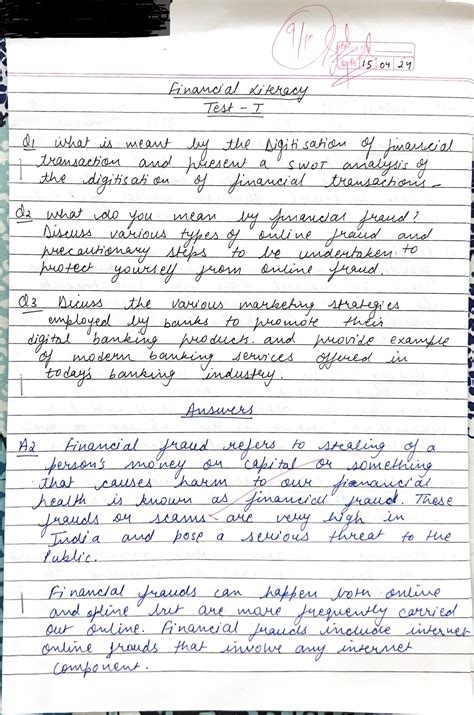 Financial Literacy PYQ Paper - Course VAC, Semester 2022-23 - Studocu