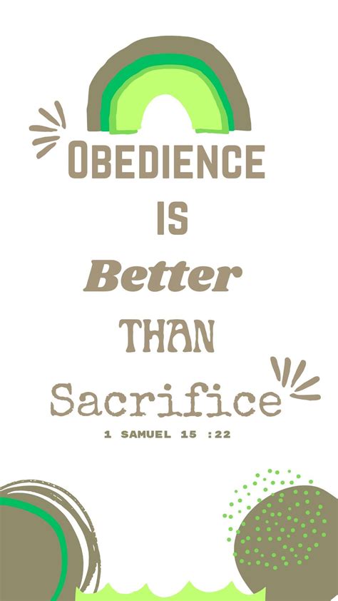 Obedience is Better Than Sacrifice