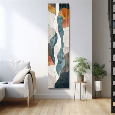 Long Narrow Wall Art, Tall Narrow Wall Art, Vertical Wall Art, Long ...