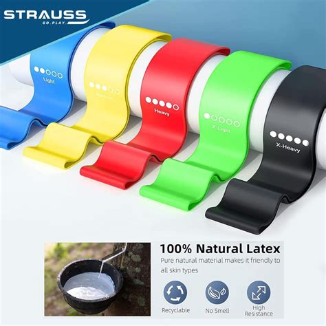 Strauss Natural Latex Resistance Loop Bands | Smell-Free & Skin Friend ...