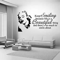 wall sticker decal quotes marilyn smiling quote wall stickers room wall sticker decal quotes marilyn smiling quote wall stickers room