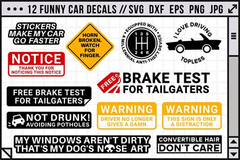 Funny Car Decals