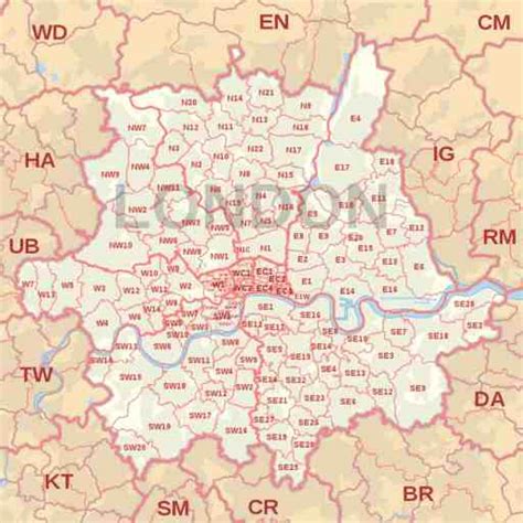 London Postal Code 的图像结果