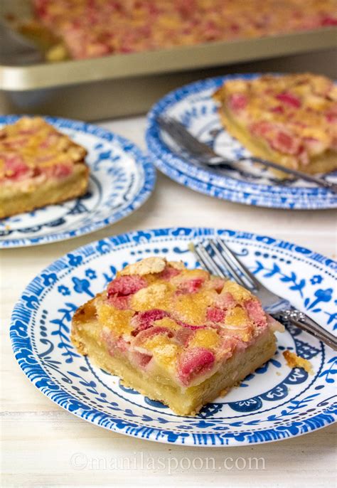 Easy Rhubarb Dream Bars - Manila Spoon