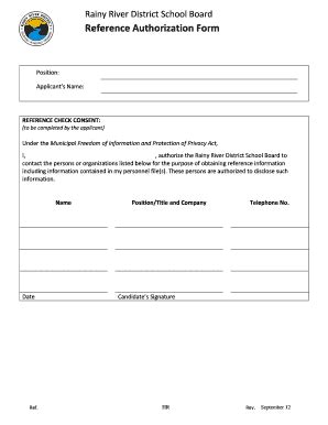 Fillable Online Reference Authorization Form Fax Email Print - pdfFiller