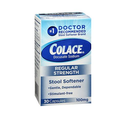 Buy Colace Docusate Sodium Stool Softener Laxative Capsules Count of 30 ...
