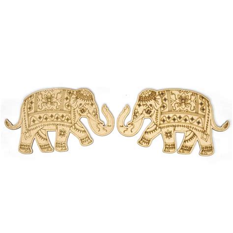 Mdf Engraved Elephant 6 Inch – Adikala - Craft Store