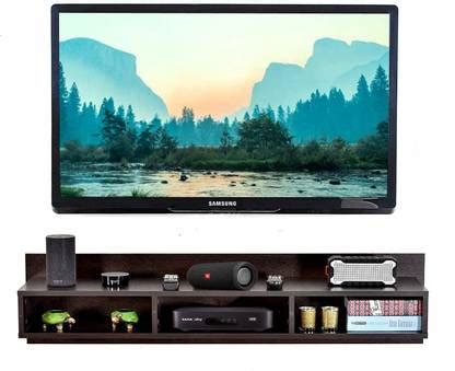 Home wood Latest Wooden wall setup box stand, Brown Engineered Wood TV ...