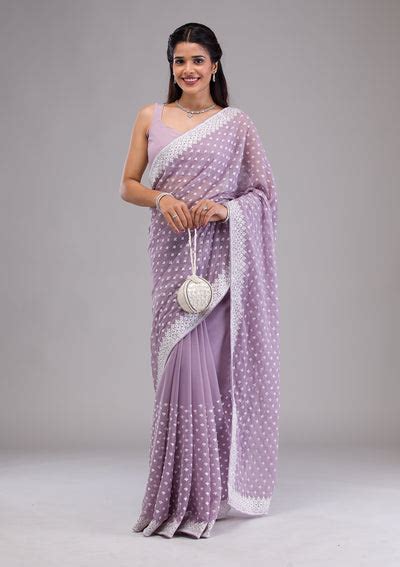 Lavender Saree - Buy Lavender Colour Sarees Online – Koskii