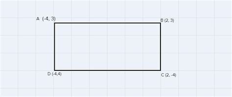 prove that given points (-4, 3), (2, 3), (2, -4)and (-4, 4) are ...