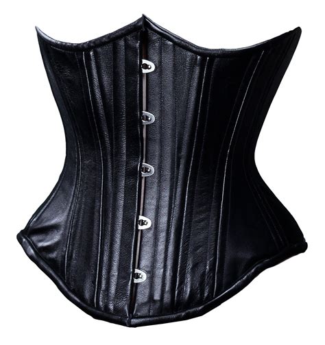Black Leather Corset, Slim Silhouette, Regular – Timeless-Trends