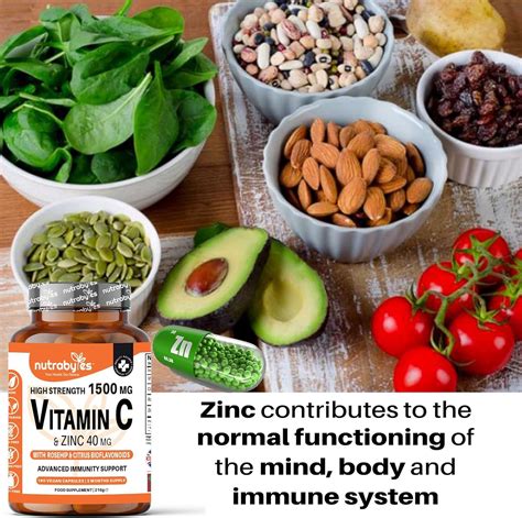 High Strength Vitamin C and Zinc Capsules | 1500mg Vitamin C & 40mg ...