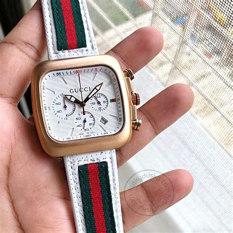 Gucci Chronograph Multi Color Strap Men's Watch For Man GC WHT 07 Whit ...