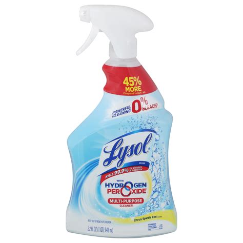 Lysol Multi-Purpose Cleaner With Hydrogen Peroxide - 32 FZ 9 Pack ...