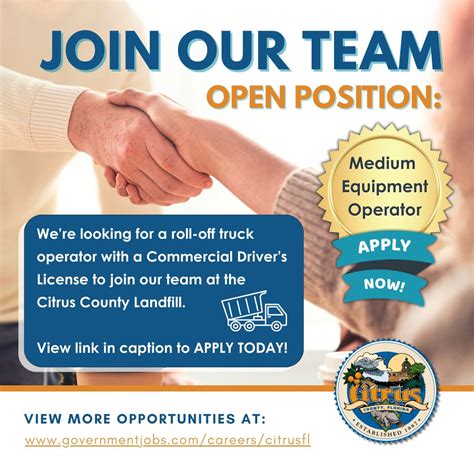 We're looking for a roll-off truck operator with a Commercial Driver's ...
