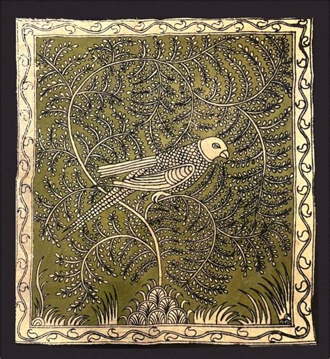 Parrot in Mata Ni Pachedi | Traditional Indian Art
