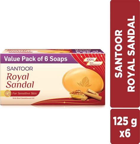 Santoor by Wipro Royal Sandal for Radiant Glowing Skin Soap - Price in ...