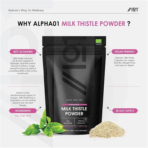 Organic Milk Thistle Powder 150g - Cleansing Silymarin Source - Cold ...