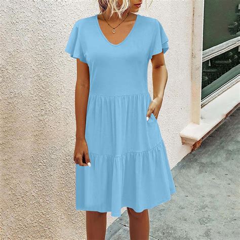 Summer Xqxayjr Womens Summer Short Sleeve Homecoming Dresses Under $5 ...