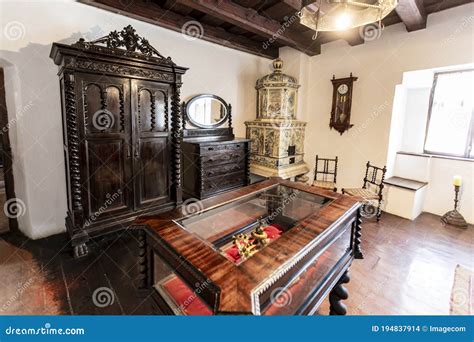 Interior of Medieval Castle of Earl Vlad Dracula in Bran. Editorial ...