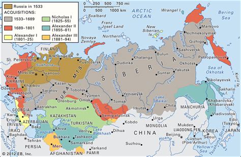 The 1905 Russian Empire Map