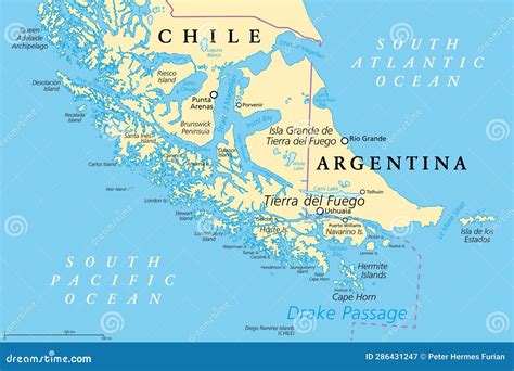 Mapa De Tierra Del Fuego MAPA TIERRA DEL FUEGO POLITICO NRO 3 X UNIDAD