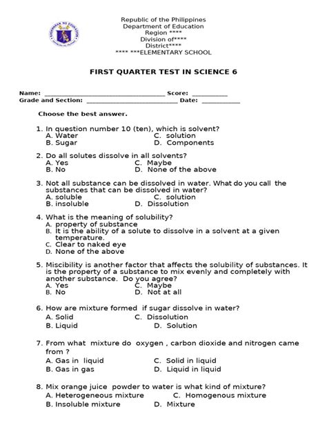 Science Grade 6 Test 的图像结果