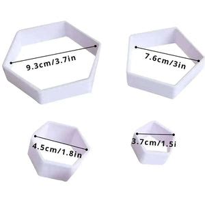4Pcs Football Shape Plunger Cutter for Cookies and Fondant