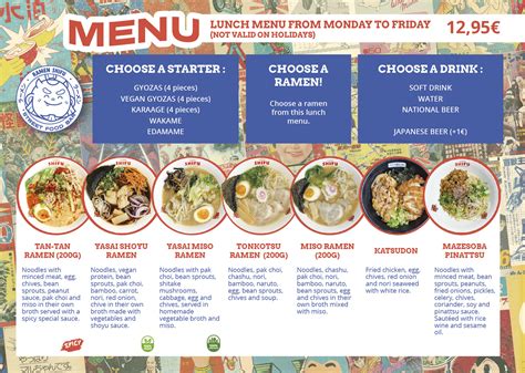 Ramen SHIFU English Menu | Ramen en Madrid