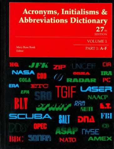 Buy Acronyms, Initialisms & Abbreviations Dictionary: A Guide to ...