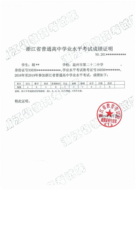 普通高中学业水平考试成绩验证报告_中国高等教育学生信息网（学信网）