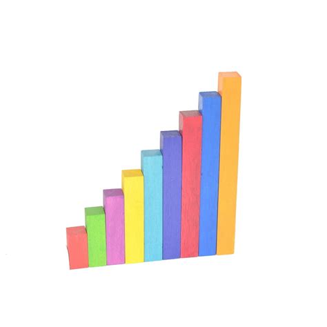 JoGenii - Cuisenaire Math Play Rods - 64 Pieces - Chitrani