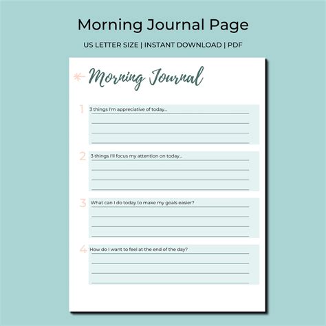 Morning Journal Template