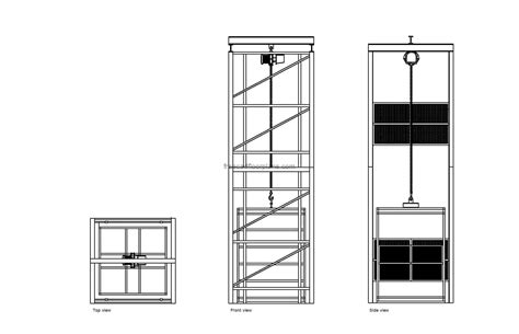 Freight Elevator - Free CAD Drawings